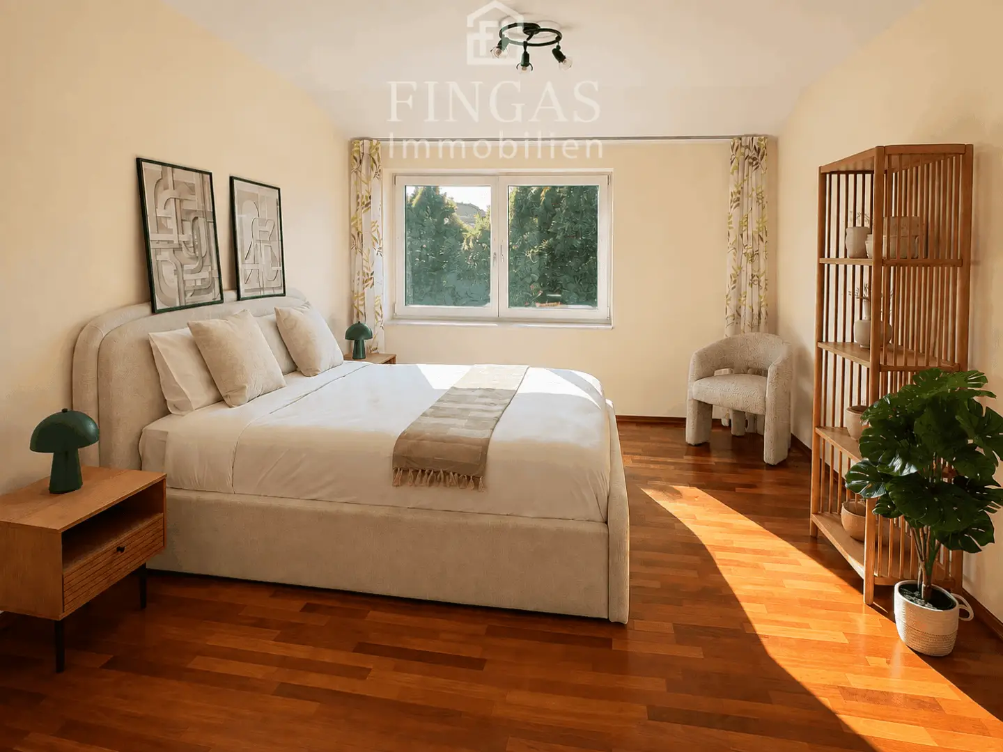 Schlafzimmer möbeliert