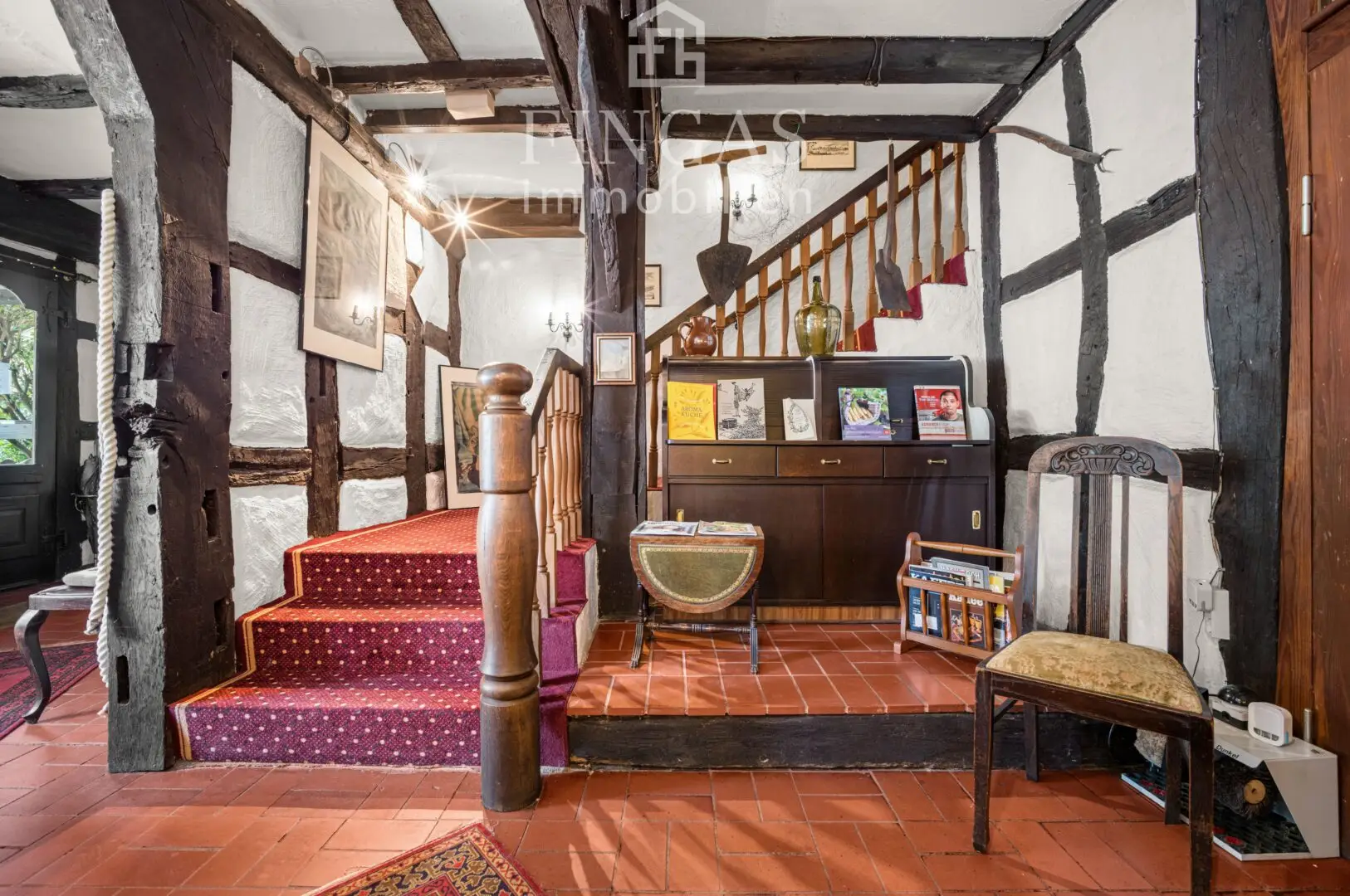 Treppe zu den Zimmern