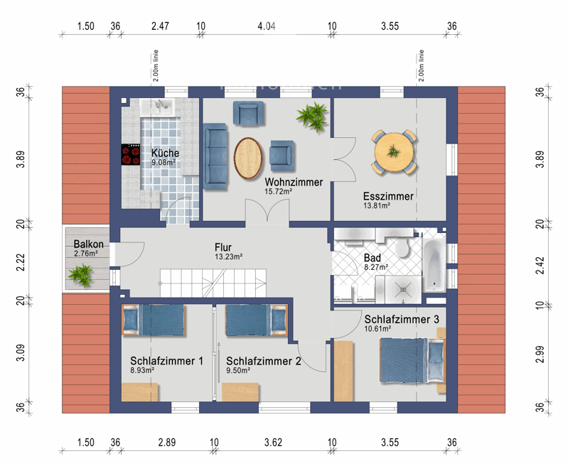 GRUNDRISS OBERGESCHOSS